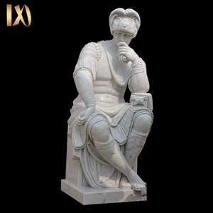 Giardino intagliato a mano in marmo bianco romano famoso vecchio uomo mannequin statua - Product Image 2