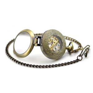 <span class=keywords><strong>Montre</strong></span> de poche mécanique <span class=keywords><strong>à</strong></span> squelette poli analogique Steampunk creux en alliage rétro pour hommes - Product Image 5