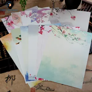 Enveloppes Style chinois Vintage, lot de lettres décoratives florales, pour écriture, papeterie fournitures scolaires et de bureau d'étudiants - Product Image 1