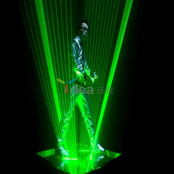 단일 녹색 laserman 쇼/2w,3w,4w,5w 레이저 댄스 장비