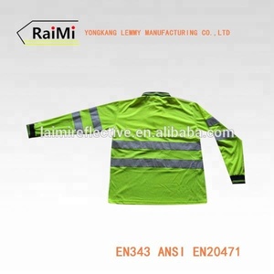 バルク卸売ツートンポロシャツ長袖反射中古ユニフォームワークシャツ - Product Image 5