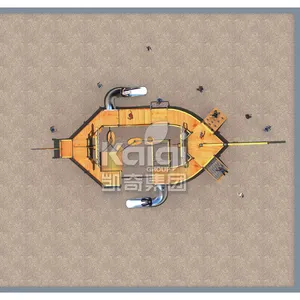 Высококачественный пиратский корабль, деревянное детское оборудование для аттракционов