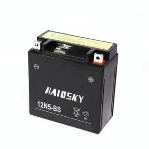 Haisky 12n5-bs 12 v 5ah רטוב טעון MF סוללה עבור אופנוע סוזוקי AX100