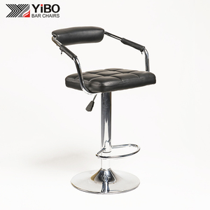 Tinggi Kembali dan Chrome Adjustable Kursi Bar dengan Pijakan Kaki Pu Kursi Bar - Product Image 5