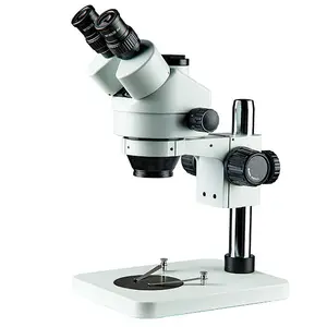 Zoom Stereo 3.5X- 180X Trinocular Mobile Phone Stereo Microscope Stereoscope With 0.3X/2X Auxiliary Lens