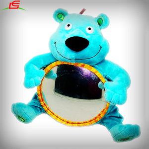Azul al por mayor oso de peluche bebé Juguete <span class=keywords><strong>musical</strong></span> con espejo redondo de plástico - Product Image 1