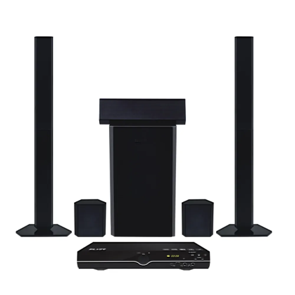 Samtronic Sistem Teater Rumah Nirkabel, HS-HT5101 Speaker Menara Sistem Karaoke Pemutar DVD, Sistem Keamanan Saluran 250W 5.1