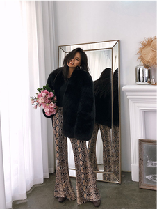 Abrigo largo de piel de zorro Real para <span class=keywords><strong>mujer</strong></span>, moda de invierno, <span class=keywords><strong>2022</strong></span> - Product Image 4