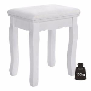 Tabouret de coiffeuse blanc <span class=keywords><strong>baroque</strong></span> rembourré pour coiffeuse - Product Image 3