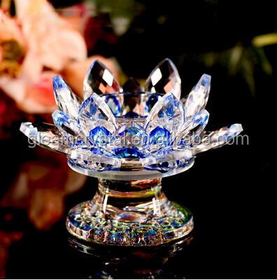 Оптовая продажа, Красивый Уникальный Хрустальный подсвечник в форме цветка лотоса для свадебного украшения