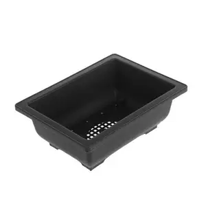 Bonsai plastic flower pot 16.4x12cm plant succulent rectangular pots without tray