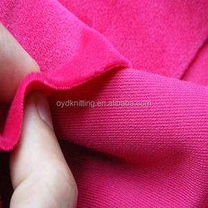 93% Polyester 7% spandex tricot bàn chải màu Trắng Lót/Bên trong/interlining căng Velboa vải - Product Image 4