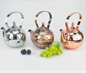 Hot販売1.5l茶ポットStainless Steel Copper Kettle