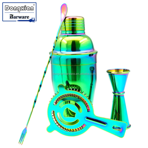 Rainbow Colour Cocktail Shaker Set Professionele Kit 8 Stuk 20Oz Boston Shaker Schoenmaker Shaker In Geschenkverpakking