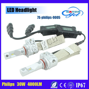 Haute lumen 4000lm <span class=keywords><strong>voiture</strong></span> <span class=keywords><strong>led</strong></span> phare 9005 PHILIP puce sans ventilateur 5S <span class=keywords><strong>led</strong></span> phare ampoules - Product Image 1