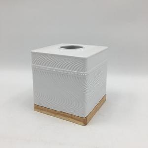 Moderne Carré Blanc <span class=keywords><strong>Boite</strong></span> à Mouchoirs En Bois - Product Image 4