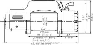 <strong>Winch</strong> 12v <strong>runva</strong> stable pulling recovery electric 10000 lbs for auto ewx10000f jeep  truck&suv - Product Image 2
