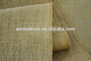 En gros couleur pure <span class=keywords><strong>toile</strong></span> de <span class=keywords><strong>jute</strong></span> <span class=keywords><strong>chemin</strong></span> de <span class=keywords><strong>table</strong></span> pour la décoration de mariage - Product Image 4