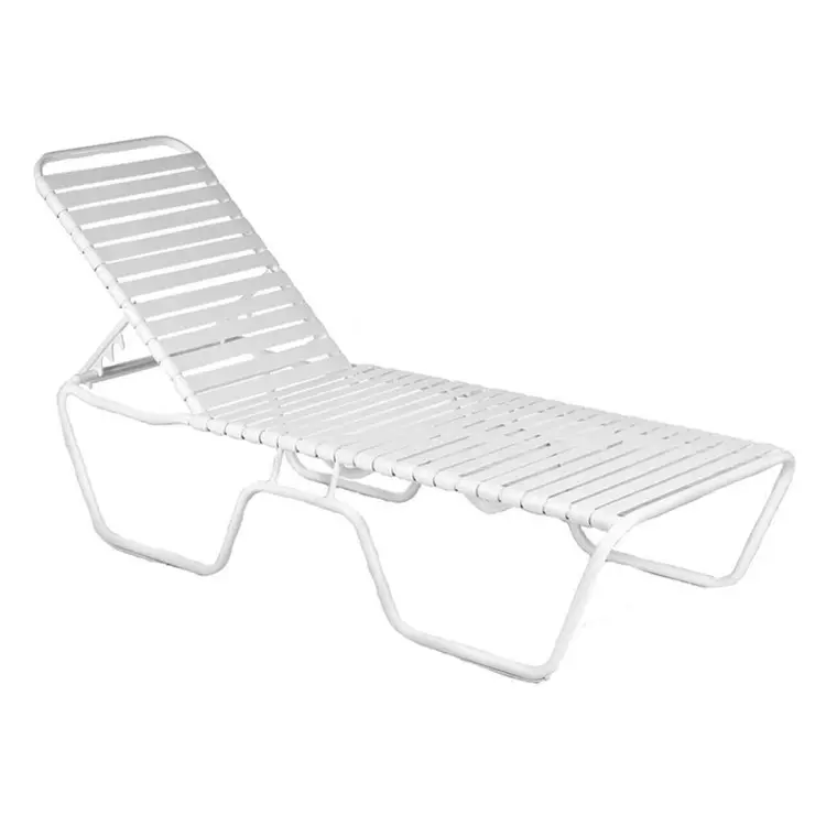 Yoho, muebles de jardín al aire libre modernos personalizados, correa de PVC de aluminio, tumbona para playa o Hotel, construcción de Metal duradero