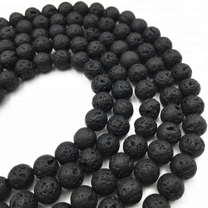 Perles en vrac <span class=keywords><strong>de</strong></span> pierre précieuse volcanique <span class=keywords><strong>noire</strong></span>, pierres rondes naturelles, vente en gros, 4/6/8/10/12mm, livraison gratuite - Product Image 1