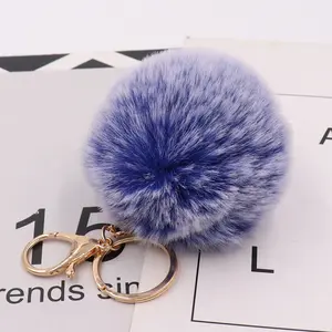 Simple Style Fur Ball Key Chain Where To Buy Cute Fur Ball Puff Keychain Fun Keychains For Woman Bags Cars Pendants