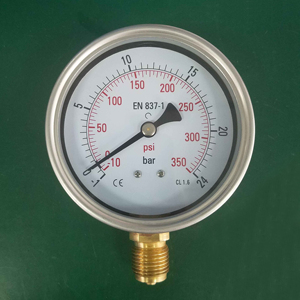 Tamanho 100 milímetros faixa de pressão-1 EN837-1Dial bar para <span class=keywords><strong>1bar</strong></span> indicador composto - Product Image 6