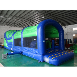 Outdoor 45ft Groen En Blauw Opblaasbare Hindernisbaan Voor Verkoop - Product Image 6