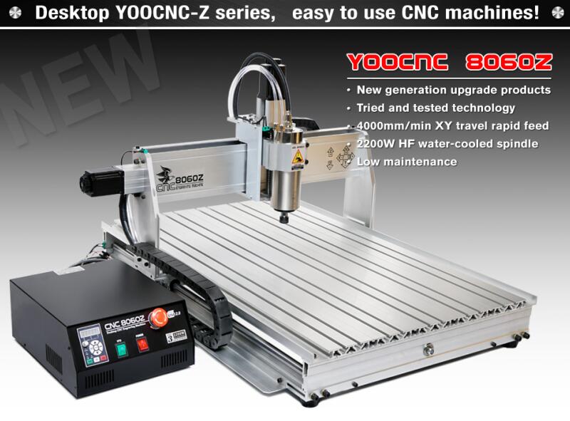 YOOCNC 8060Z CNC Engraving Machine 2200W for Wood, PVC, and