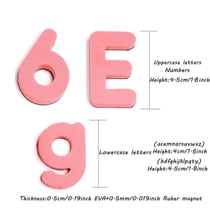 Lettere e Numeri Magnetici Lavagna in EVA Lettere Arabe con Magneti Base per Tavolo con Lettere Rosa Amore - Product Image 4