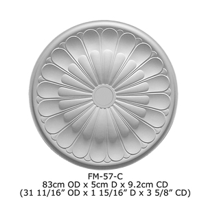 Ornements de <span class=keywords><strong>plafond</strong></span> tendance, haute densité, décoratifs, en polyuréthane PU, design rond <span class=keywords><strong>pour</strong></span> <span class=keywords><strong>plafond</strong></span> suspendu - Product Image 6