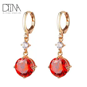 DTINA Topaz Emerald Dark Ruby Galaxy Fashion Jewelry Earrings for Women