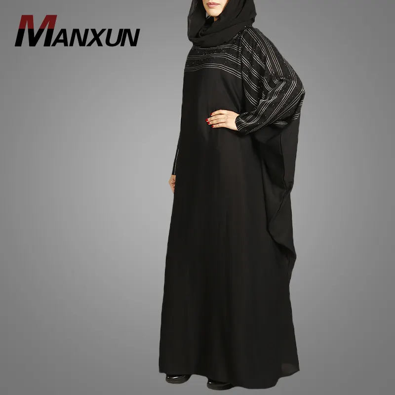 2018 Baju Muslim Disesuaikan Lengan Panjang Abaya Model Baru Pakistan Abaya DI Dubai Grosir Kaftan Muslim Terbuka