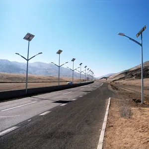 Neue ankunft OEM runde verjüngt solar power straße lampe post solar straße lichtmast