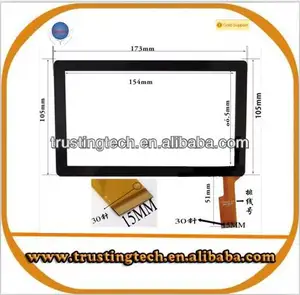 7 "capacitive touch screen untuk Semua pemenang A13 Q88 tablet pc 30 pins flex kode CZY6075A CZY6075E