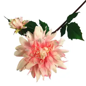 Flor de dalia de seda Artificial para arreglo de flores y decoración de bodas