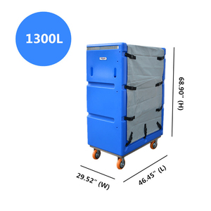 <span class=keywords><strong>Pono</strong></span> 2017 Nuevo Modelo durable y portátil de alta calidad hotel lavandería cage trolley, diseño para la recogida de ropa o ropa de cama - Product Image 2