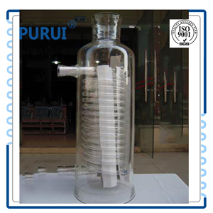 مكثف زجاجي للمختبرات مع أنبوب داخلي ملفوف من الشركة المصنعة مباشرة - Product Image 2