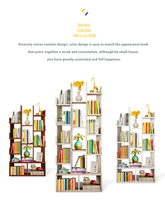 Wooden Bookshelf <strong>Bookcase</strong> /<strong>White</strong> <strong>Bookcase</strong> Furniture/Display Cabinet - Product Image 2