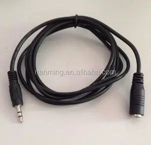 Ventas al por mayor 3.5mm jack macho a hembra cable de extensión de audio