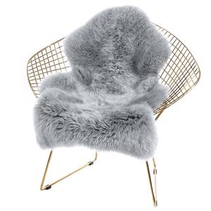 Tappeto in finta pelle di pecora tappeto singolo in pelliccia morbida per divano letto o pavimento <span class=keywords><strong>grigio</strong></span> - Product Image 2