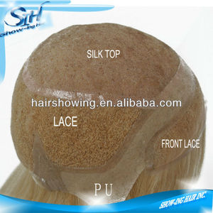 Di alta qualità cap completa del merletto dei capelli umani parrucche bianche - Product Image 1