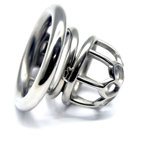 2019 FRRK01 Sex Shop 6cm <strong>Small</strong> Cock <strong>Cage</strong> with Dildo Ring <strong>Chastity</strong> Lock Stainless Steel <strong>Chastity</strong> <strong>Cage</strong> SM Toys Cock <strong>Cage</strong> for Male - Product Image 2