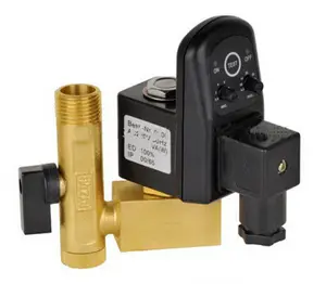 OPT1/4 Inch For Air Compressor/ Cooler/ Separator/ Dryer And Air Storage Tank Brass Automatic Discharge Solenoid Valve