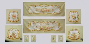 french hand woven aubusson sofa covers vintage aubusson tapestry upholstery Salon Suit