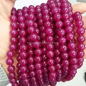 Perline di gioielli all'ingrosso filo di rubino pietra perline prezzi rubino perline di pietre preziose allentate per la fabbricazione di gioielli