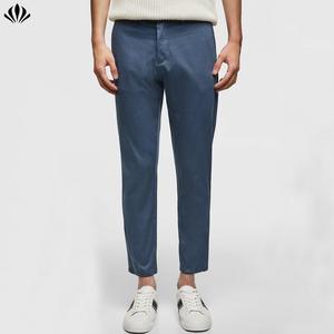 2019 nouvelle mode de haute qualité personnalisé <span class=keywords><strong>pas</strong></span> <span class=keywords><strong>cher</strong></span> basique recadrée Slim Fit hommes Chino pantalon - Product Image 1