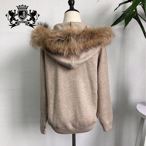 <span class=keywords><strong>Suite</strong></span> di Cashmere Casual Pullover alla moda con pelliccia di procione vestiti da donna maglia di lana maglione <span class=keywords><strong>Suite</strong></span> - Product Image 4