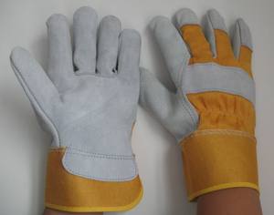 قفازات من جلد الماشية مقسومة قفازات عمل قفازات السلامة - Product Image 3