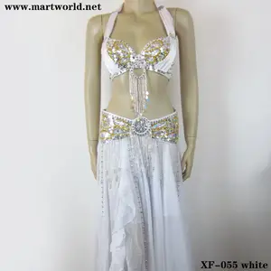 Trang phục bellydance trắng chuyên nghiệp ( XF-055 trắng )