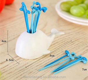 1 ensemble de fourchettes à fruits fantaisie en forme de <span class=keywords><strong>baleine</strong></span>, ustensiles de fête en plastique, modèle Baleen Spouting mtl - Product Image 6